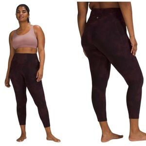 Lululemon Align High-Rise Pant with Pockets 25" Diamond Dye Cassis Black Size 2